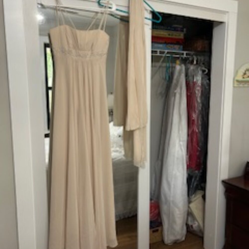 Davids Bridal, size 12 girls, mercury color